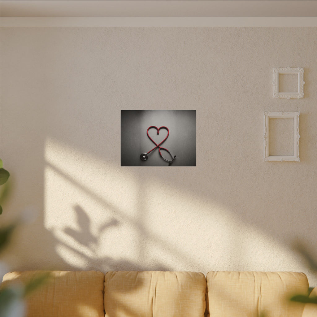 The Stethoscope Heart - Doctor's Office Wall Art | Canvas (Landscape)