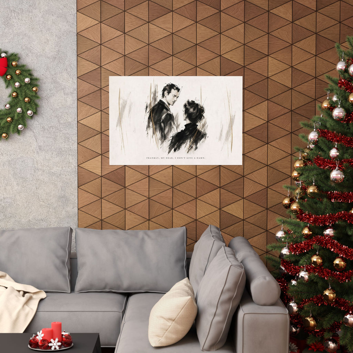 Frankly My Dear - Romantic Noir Wall Art | Matte Poster (Landscape)