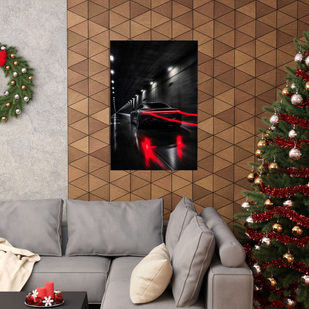 Redline Tunnel - Racing Wall Art | Matte Poster