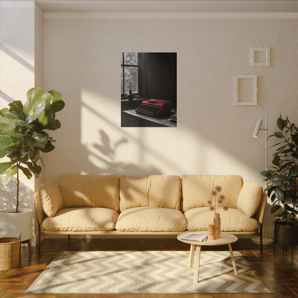 The Red Typewriter - Unique Office Wall Art | Canvas