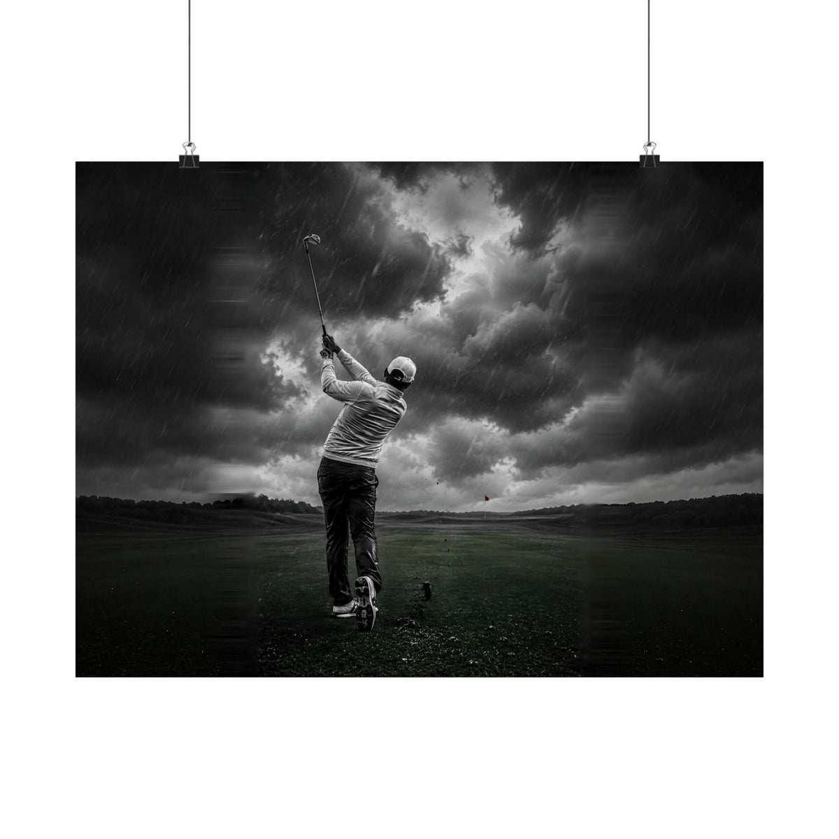 Storm Round - Golf Wall Art | Matte Poster (Landscape)
