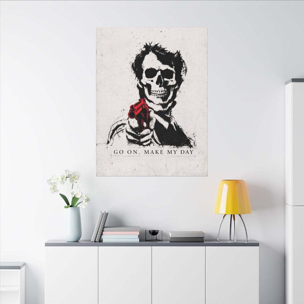 Make My Day - Dark Noir Sketch Art | Canvas