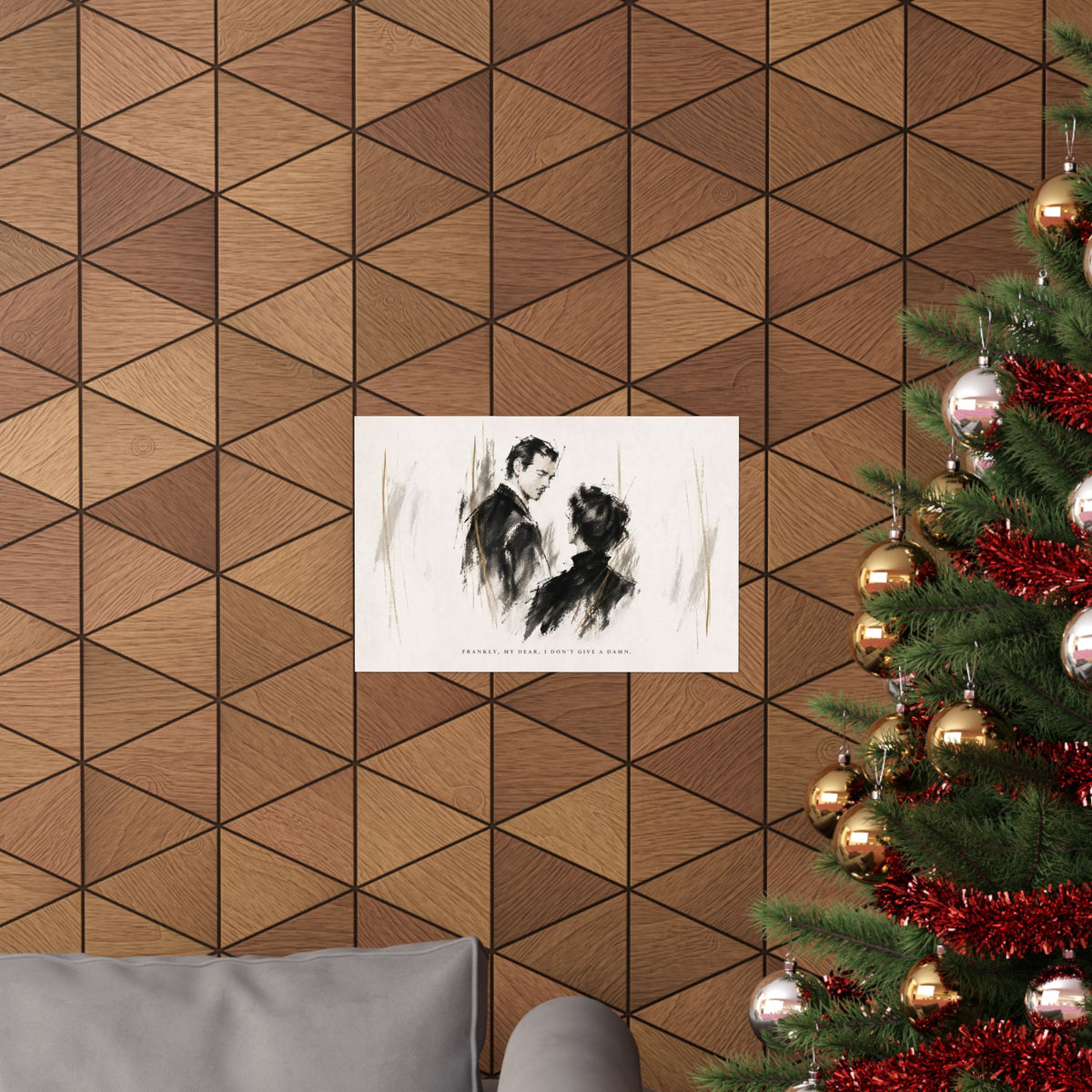 Frankly My Dear - Romantic Noir Wall Art | Matte Poster (Landscape)