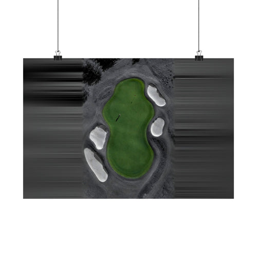 Aerial Solitude - Golf Course Wall Art | Matte Poster (Landscape)