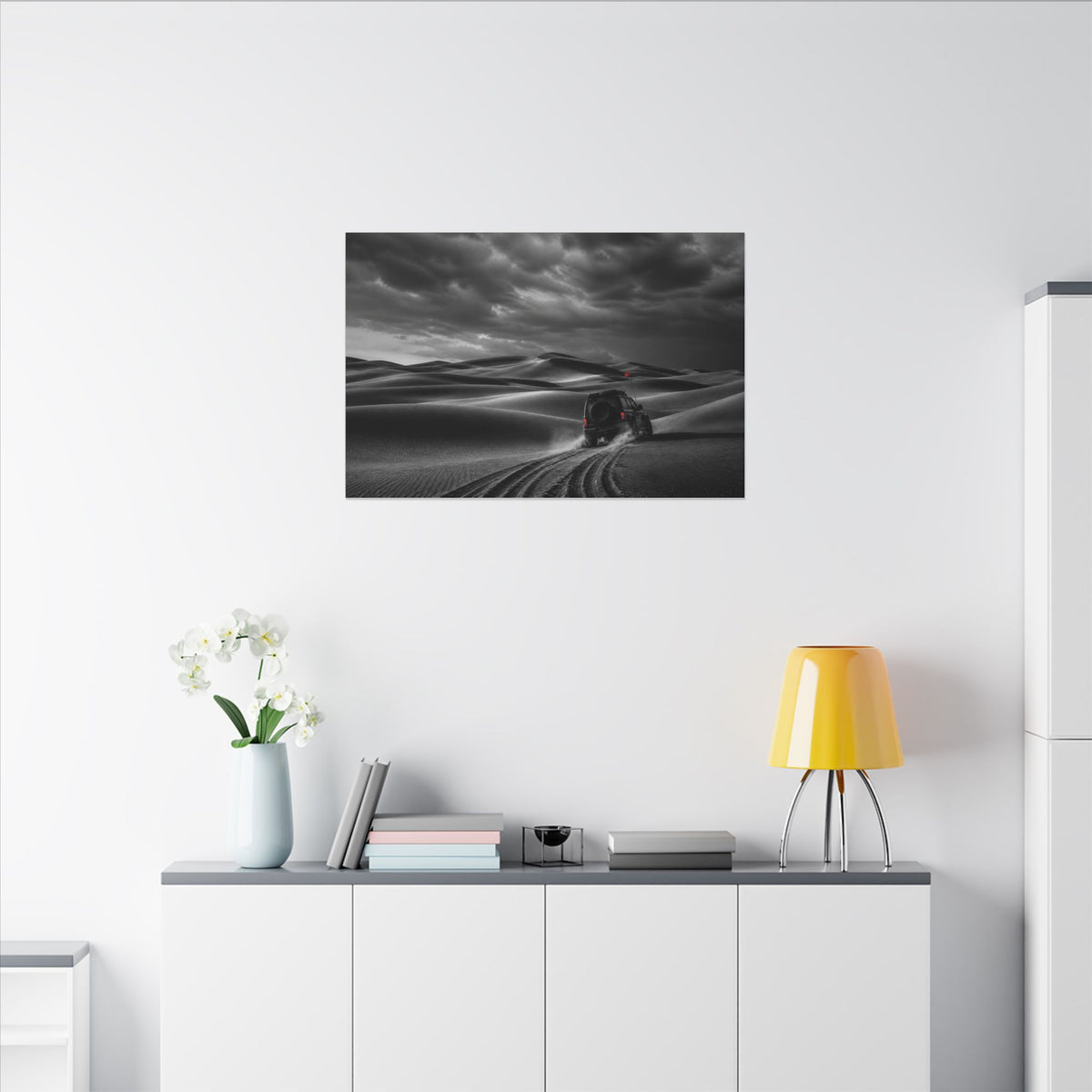 Go Beyond the Road - Minimalist Bedroom Wall Art | Canvas (Landscape)