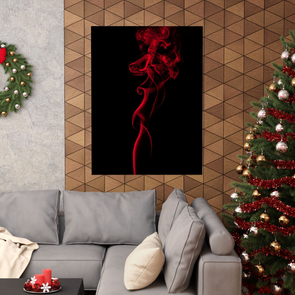 Red Smoke - Wall Art With Red Color | Matte Poster