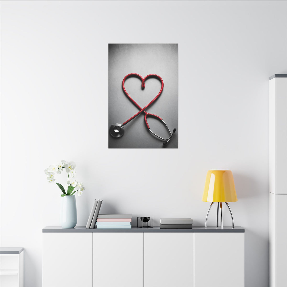 The Stethoscope Heart - Doctor's Office Wall Art | Canvas