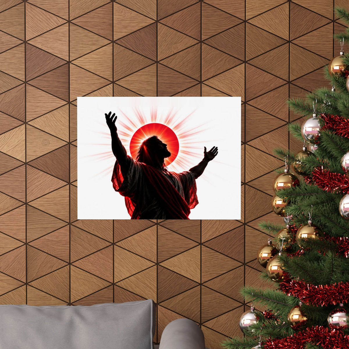 Red Sun Victory - Christian Wall Art | Matte Poster (Landscape)