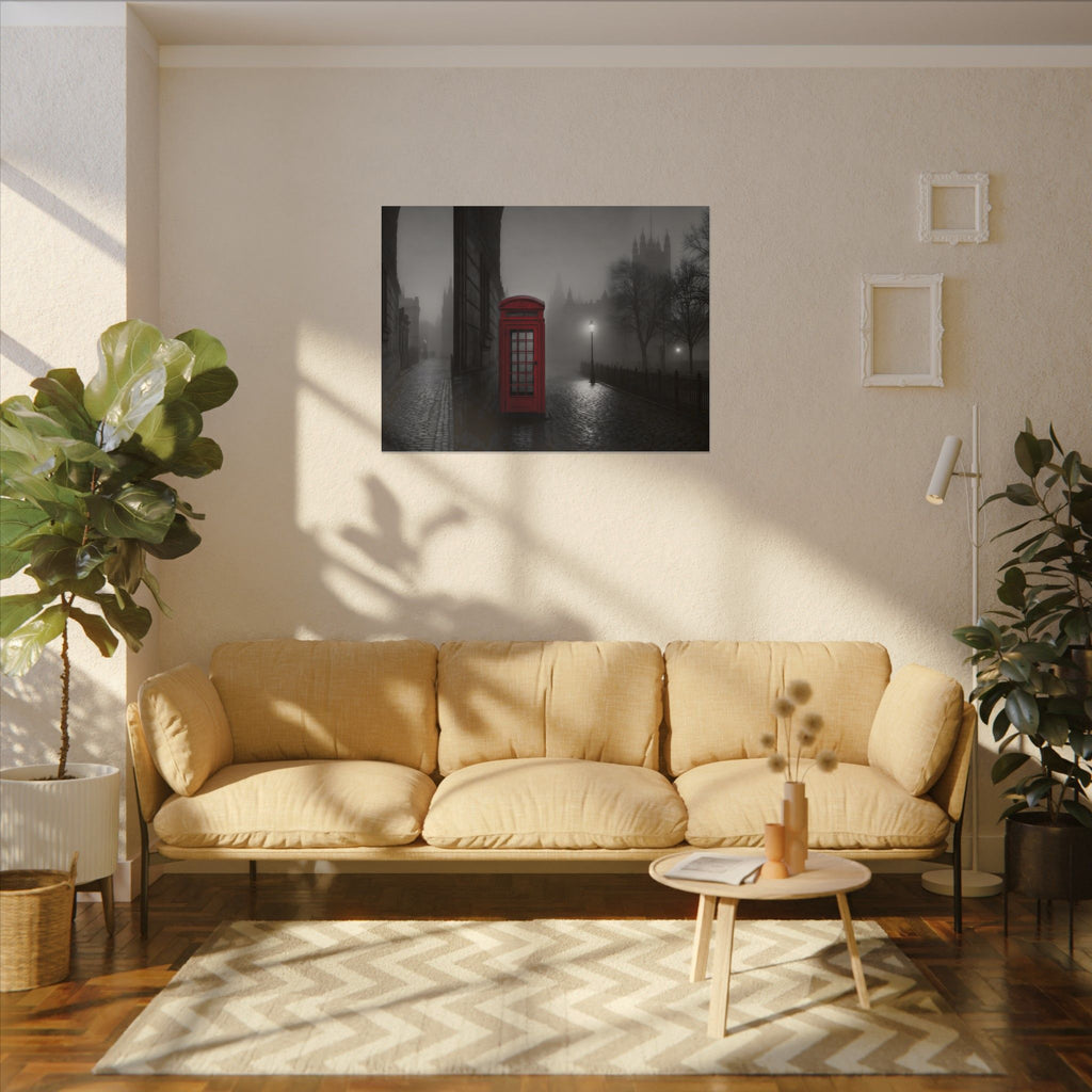 The Red Booth - Unique Office Art | Canvas (Landscape)