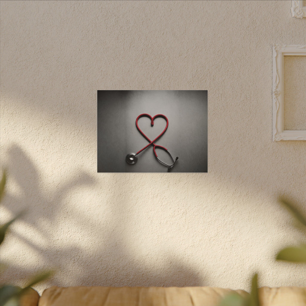 The Stethoscope Heart - Doctor's Office Wall Art | Canvas (Landscape)