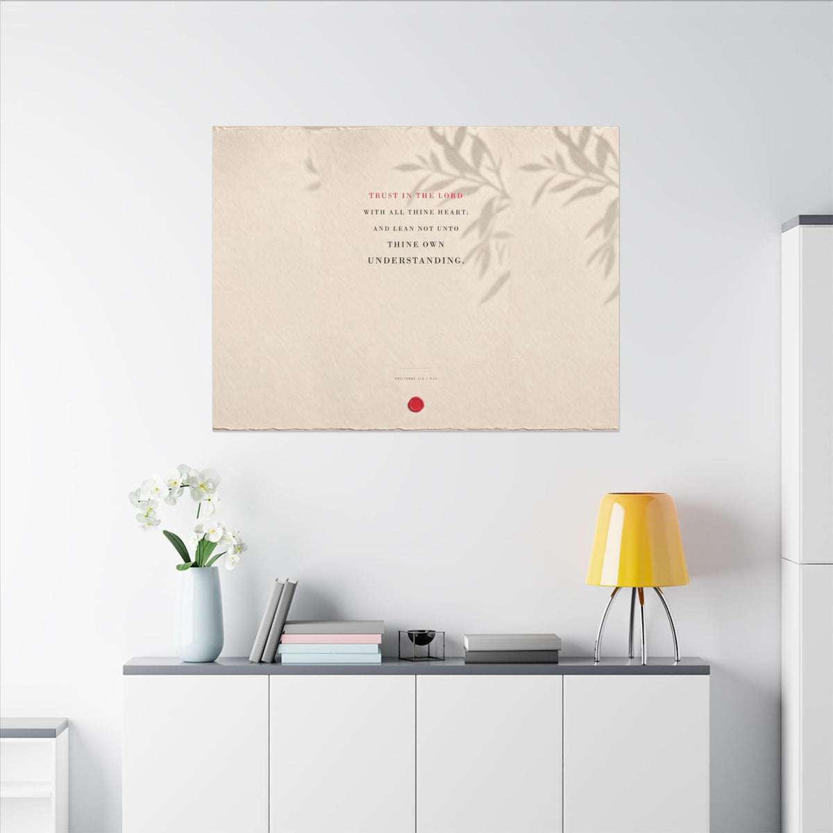 Trust in the Lord - Proverbs 3:5 Bible Verse Wall Art | Canvas (Landscape)