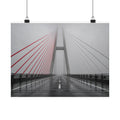Span in Fog - Red Wall Decor | Matte Poster (Landscape)