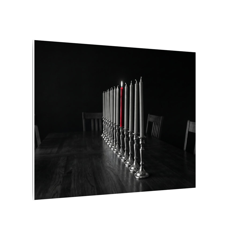 One Candle Lit - Dining Room Wall Art | Canvas (Landscape)