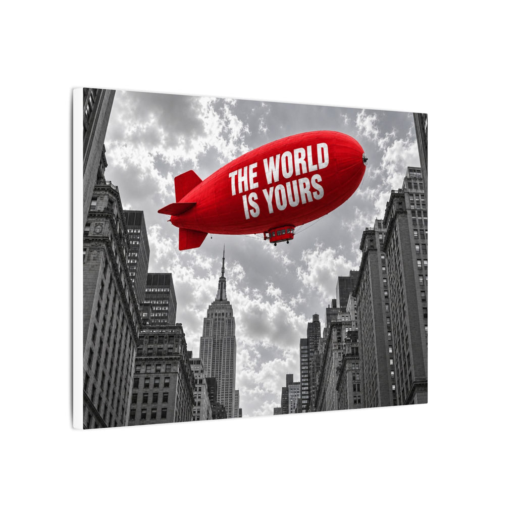 The World Is Yours Blimp - Office Wall Art | Canvas (Landscape)