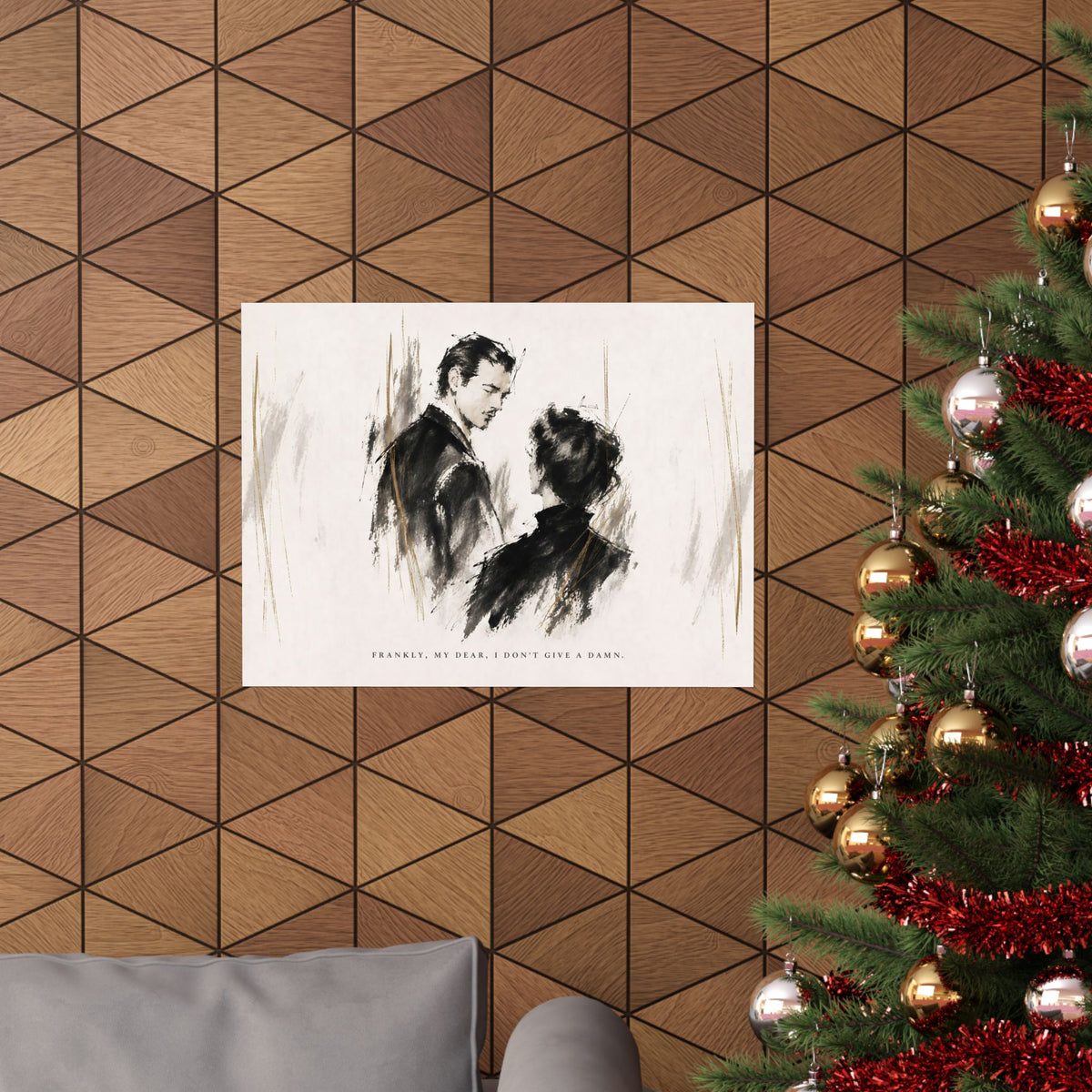 Frankly My Dear - Romantic Noir Wall Art | Matte Poster (Landscape)