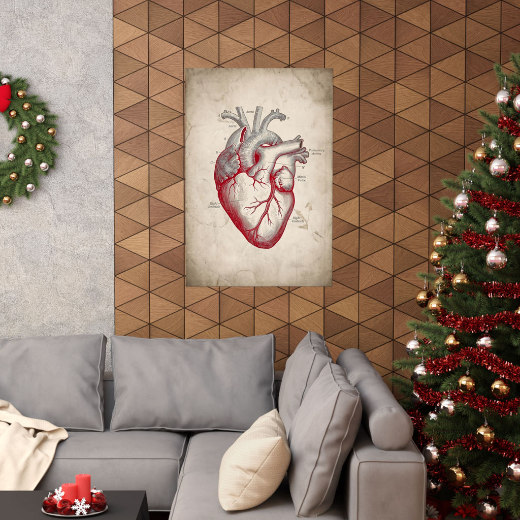 The Anatomical Heart - Wall Art For Doctor Office | Matte Poster