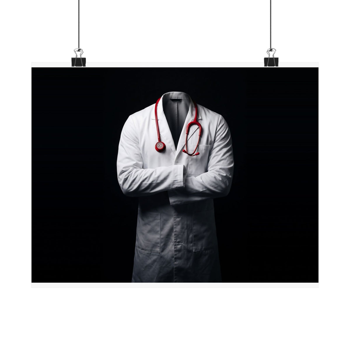 The White Coat - Doctor's Office Wall Art | Matte Poster (Landscape)