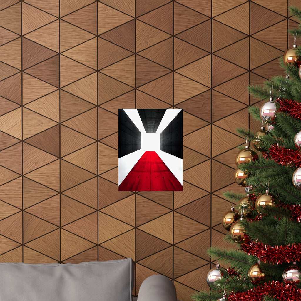 The Red Facade - Red Wall Decor | Matte Poster