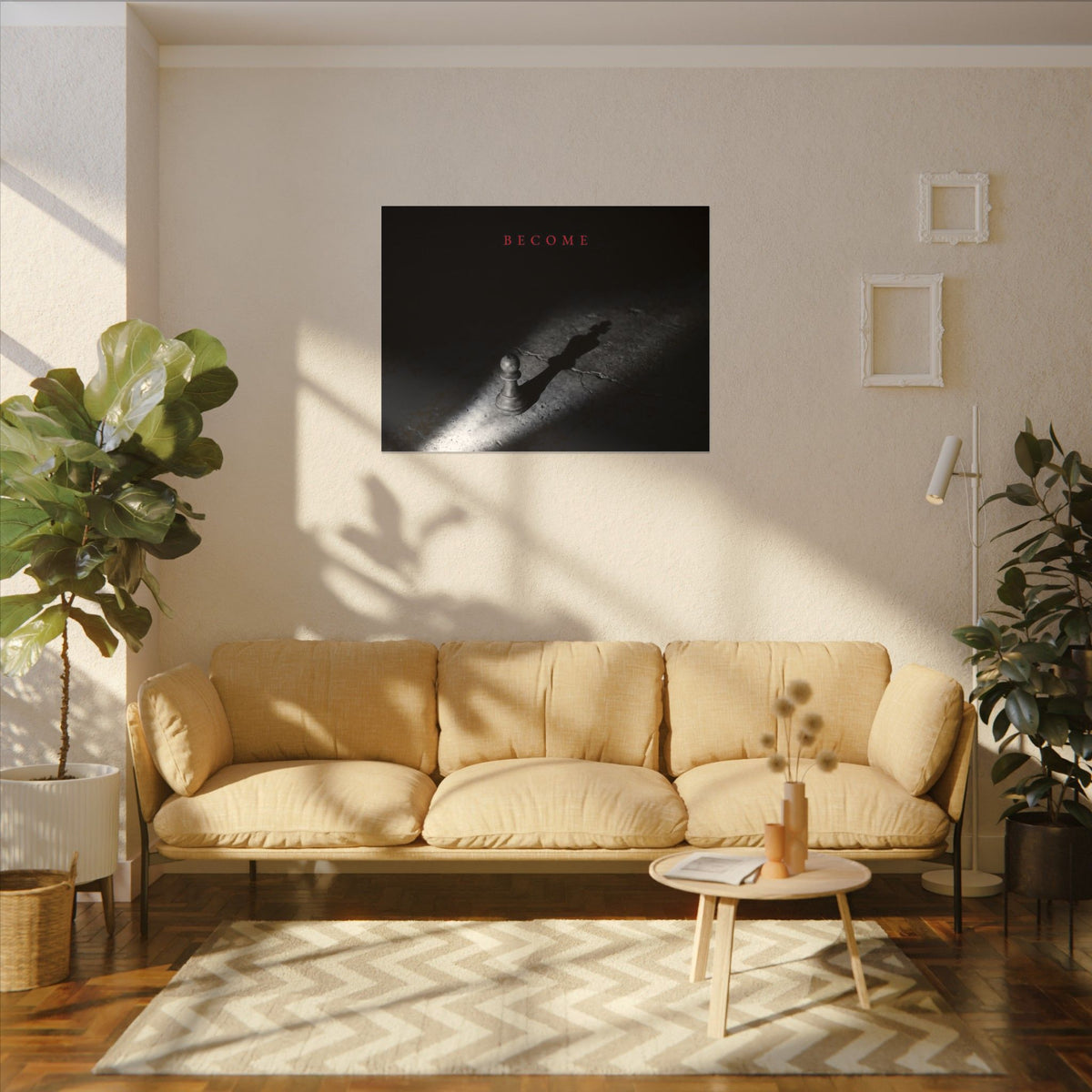 Become - Chess King Shadow Wall Art | Canvas (Landscape)