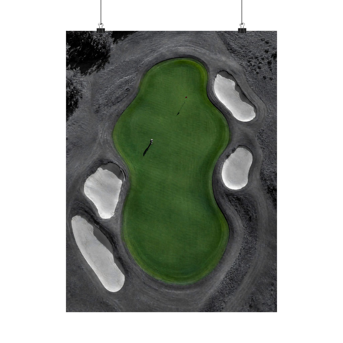 Aerial Solitude - Golf Course Wall Art | Matte Poster
