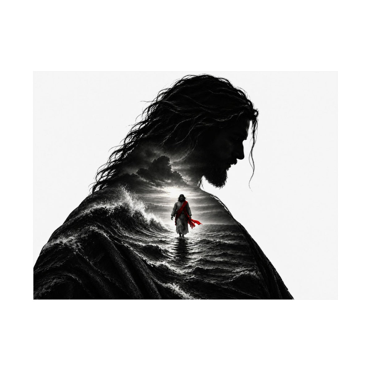 Walk on Water - Christian Wall Art | Matte Poster (Landscape)