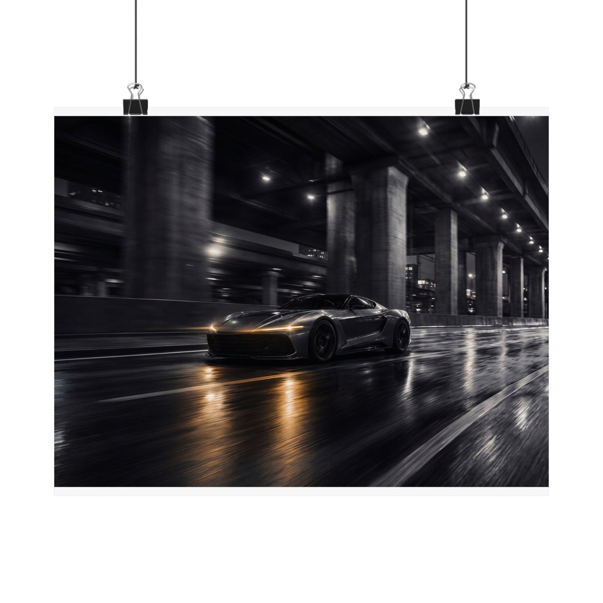 After Dark - Supercar Wall Art | Matte Poster (Landscape)