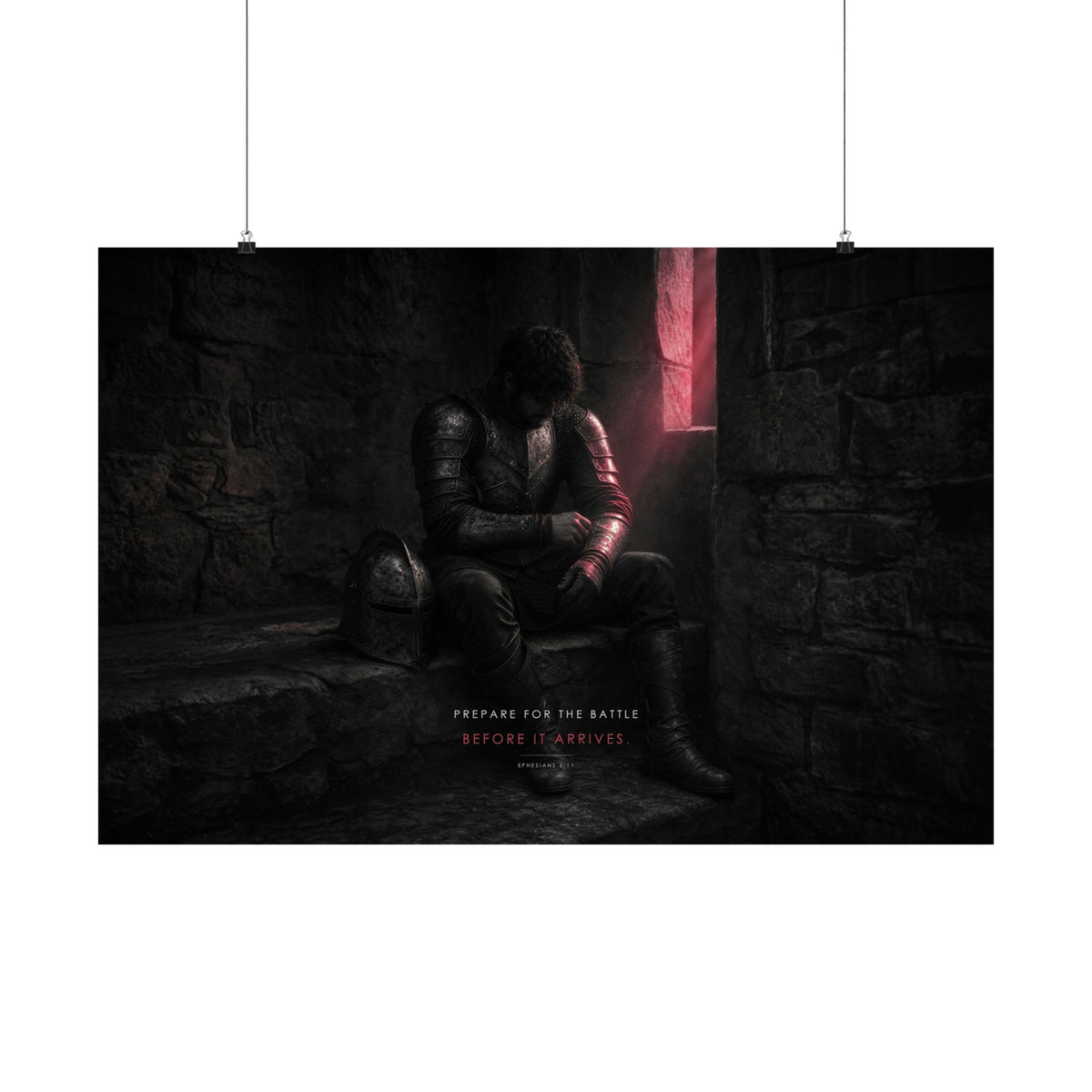 Before the Battle - Armor of God Wall Art | Matte Poster (Landscape)