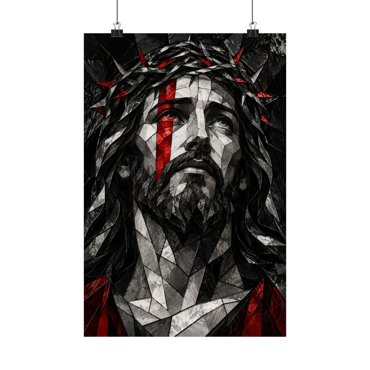 Stained Glass Christ - Christian Wall Art | Matte Poster