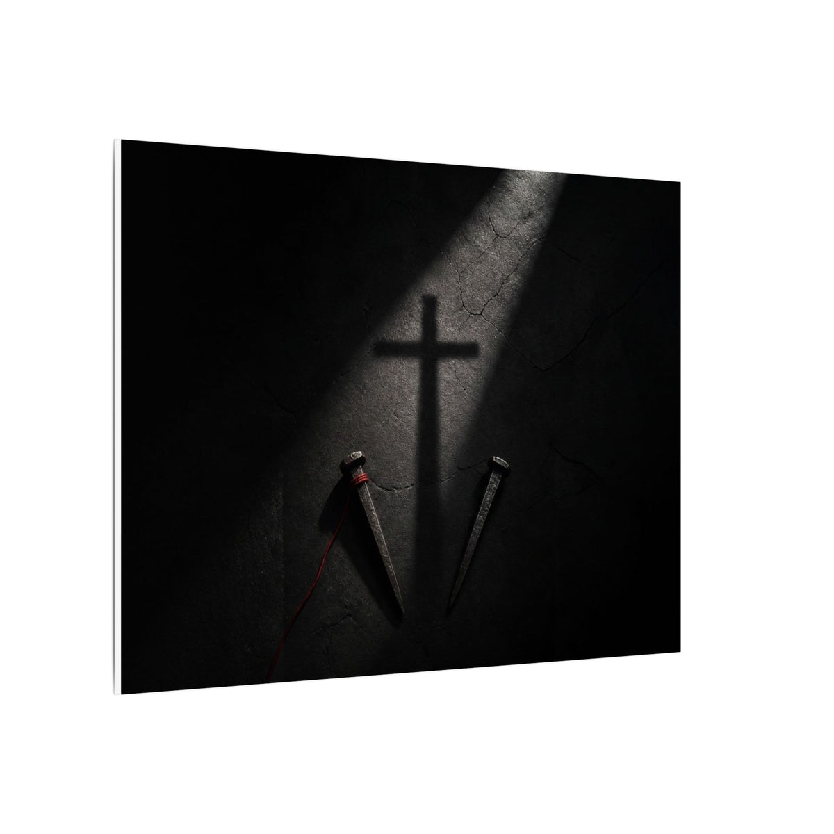 Nails and Shadow - Christian Wall Art | Canvas (Landscape)