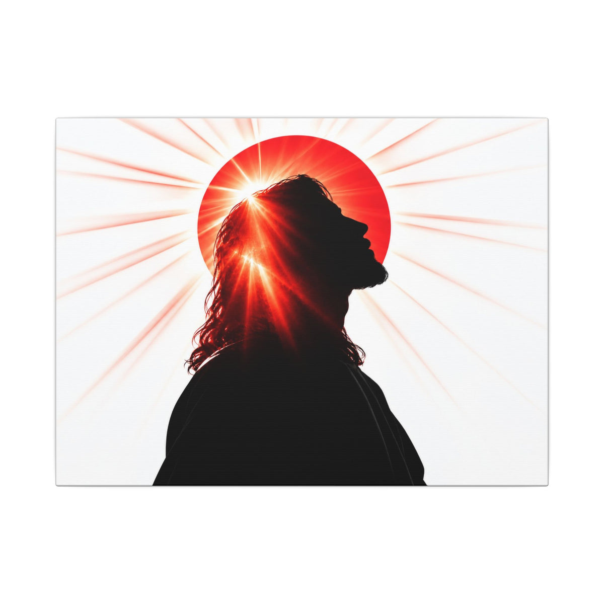 Jesus Silhouette - Christian Wall Art | Canvas (Landscape)