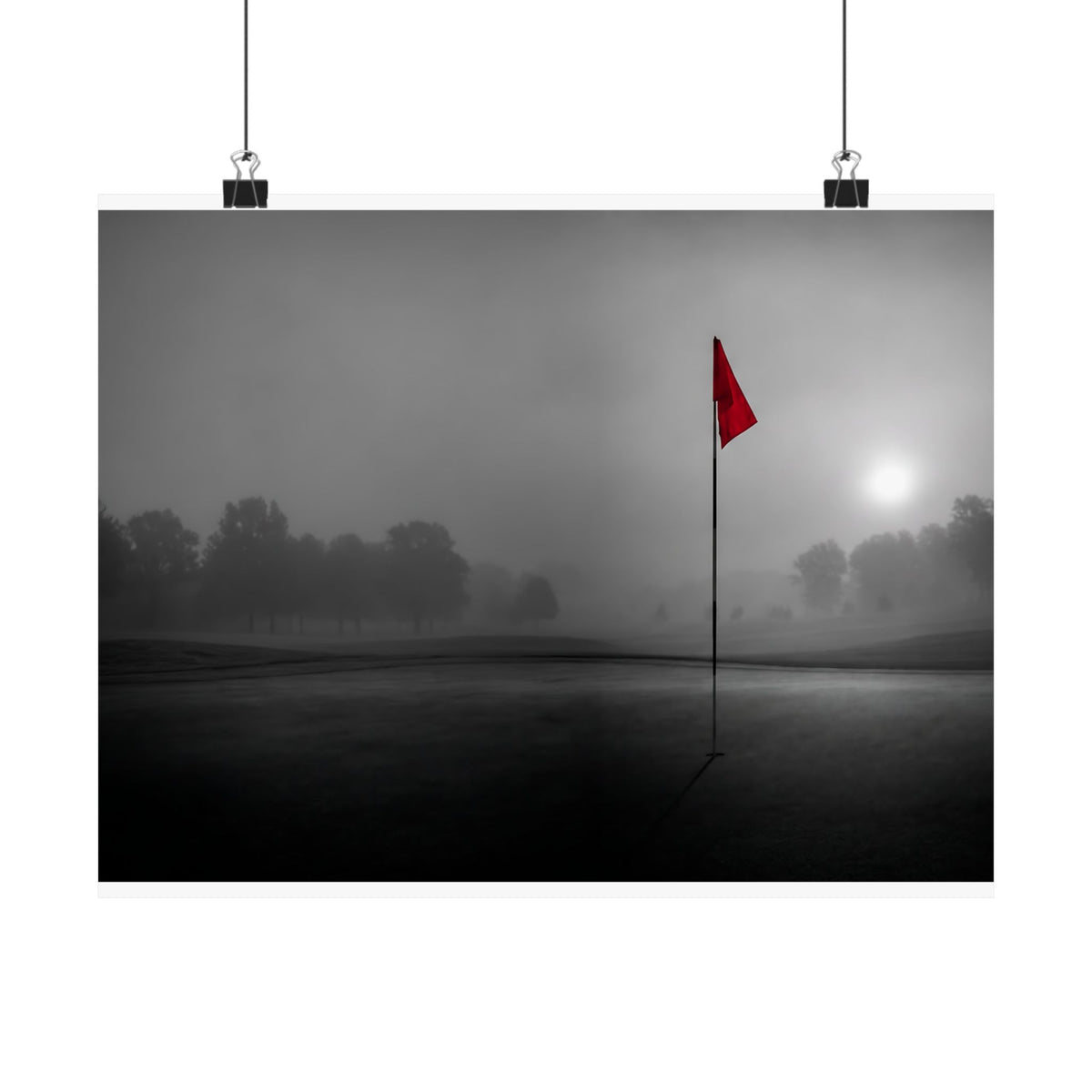 Flag on the Green - Wall Art For Executive Offices | Matte Poster (Landscape)