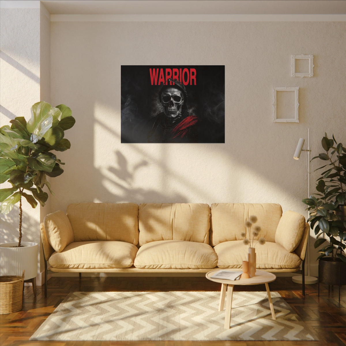 Warrior - Skull Painting | Canvas (Landscape)