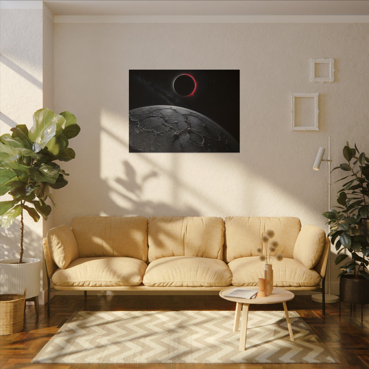 Red Eclipse - Moon Wall Art | Canvas (Landscape)