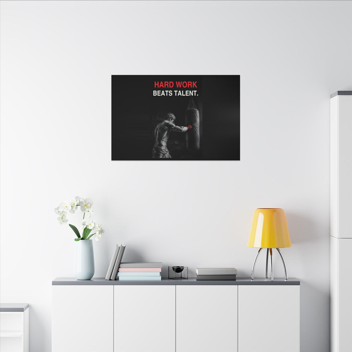 Hard Work Beats Talent - Boxing Wall Art | Canvas (Landscape)