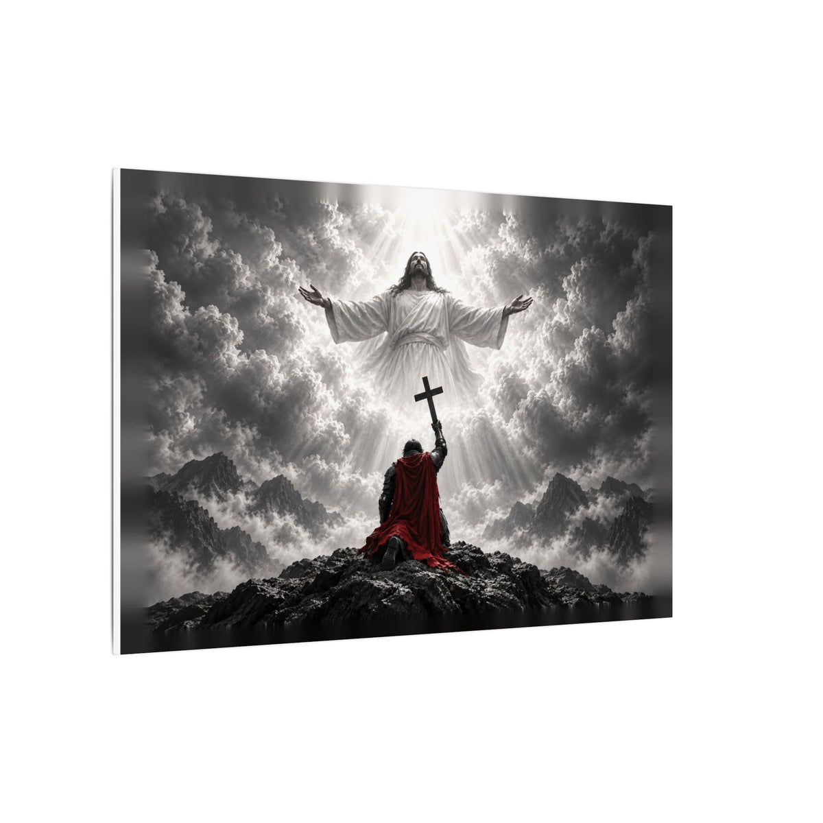 Jesus and the Warrior - Christian Wall Art | Canvas (Landscape)