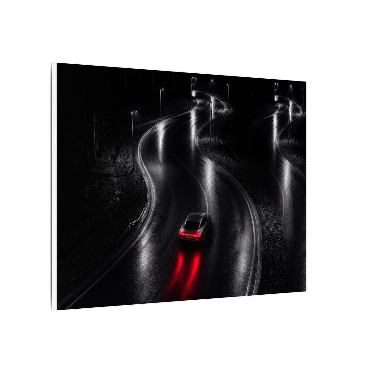 The Racing Line - Night Driving Wall Art | Canvas (Landscape)