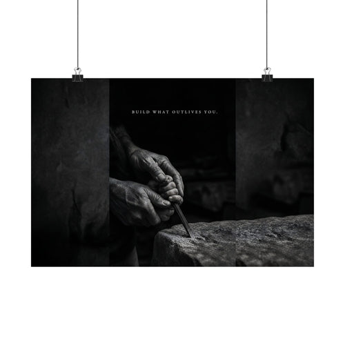 Build What Outlives You - Motivational Posters | Matte Poster (Landscape)
