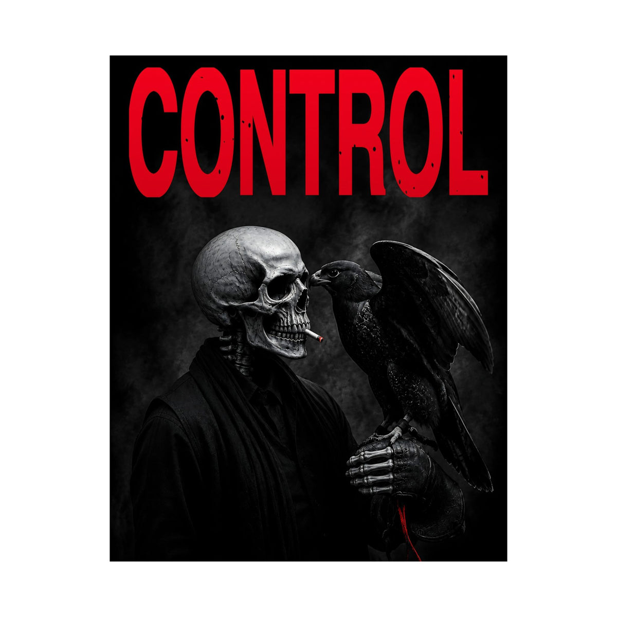 Control - Gothic Raven Artwork | Matte Poster
