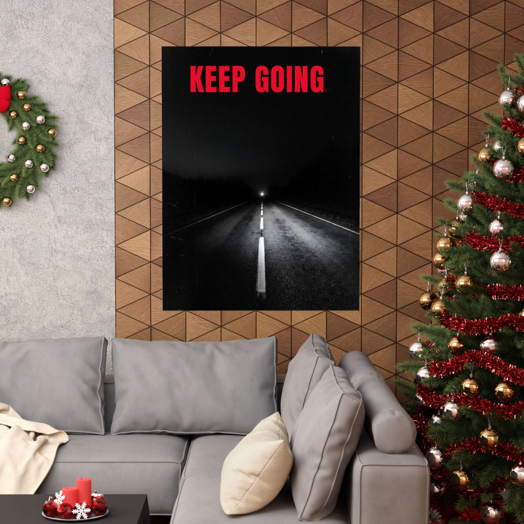 The Extra Mile - Night Road Wall Art | Matte Poster