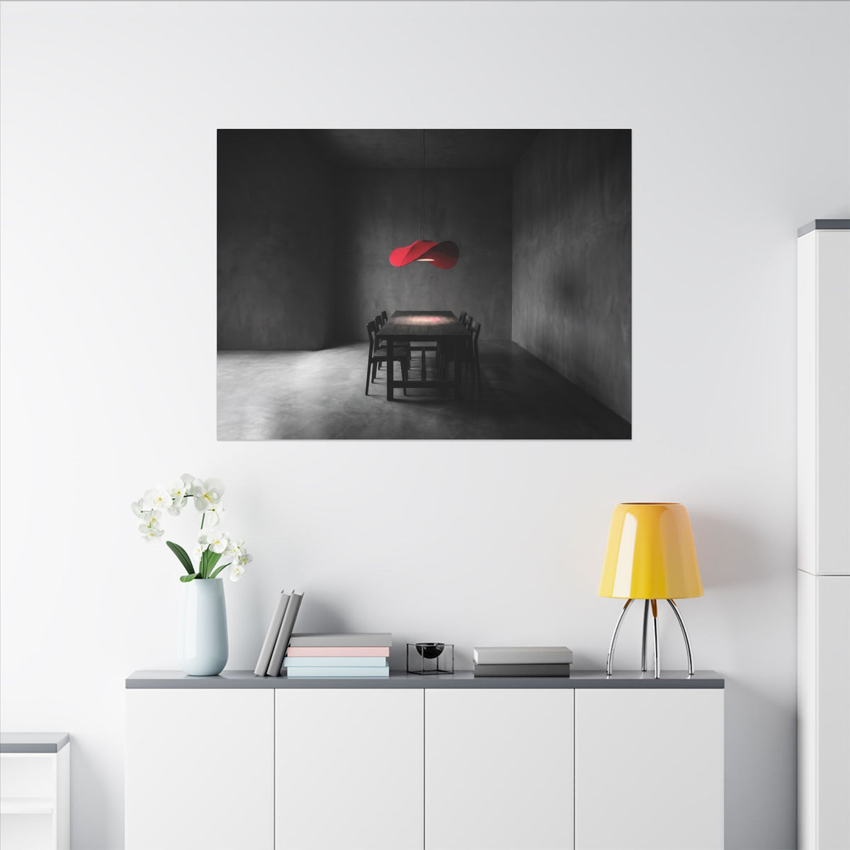 The Light Over the Table - Dining Room Wall Art | Canvas (Landscape)