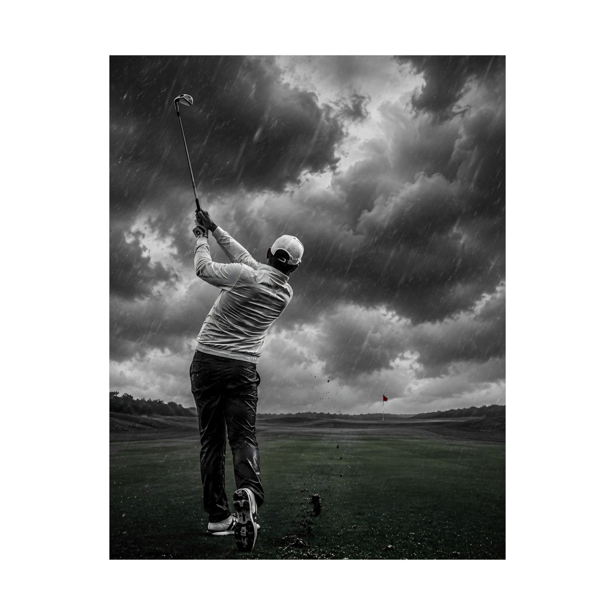 Storm Round - Golf Wall Art | Matte Poster