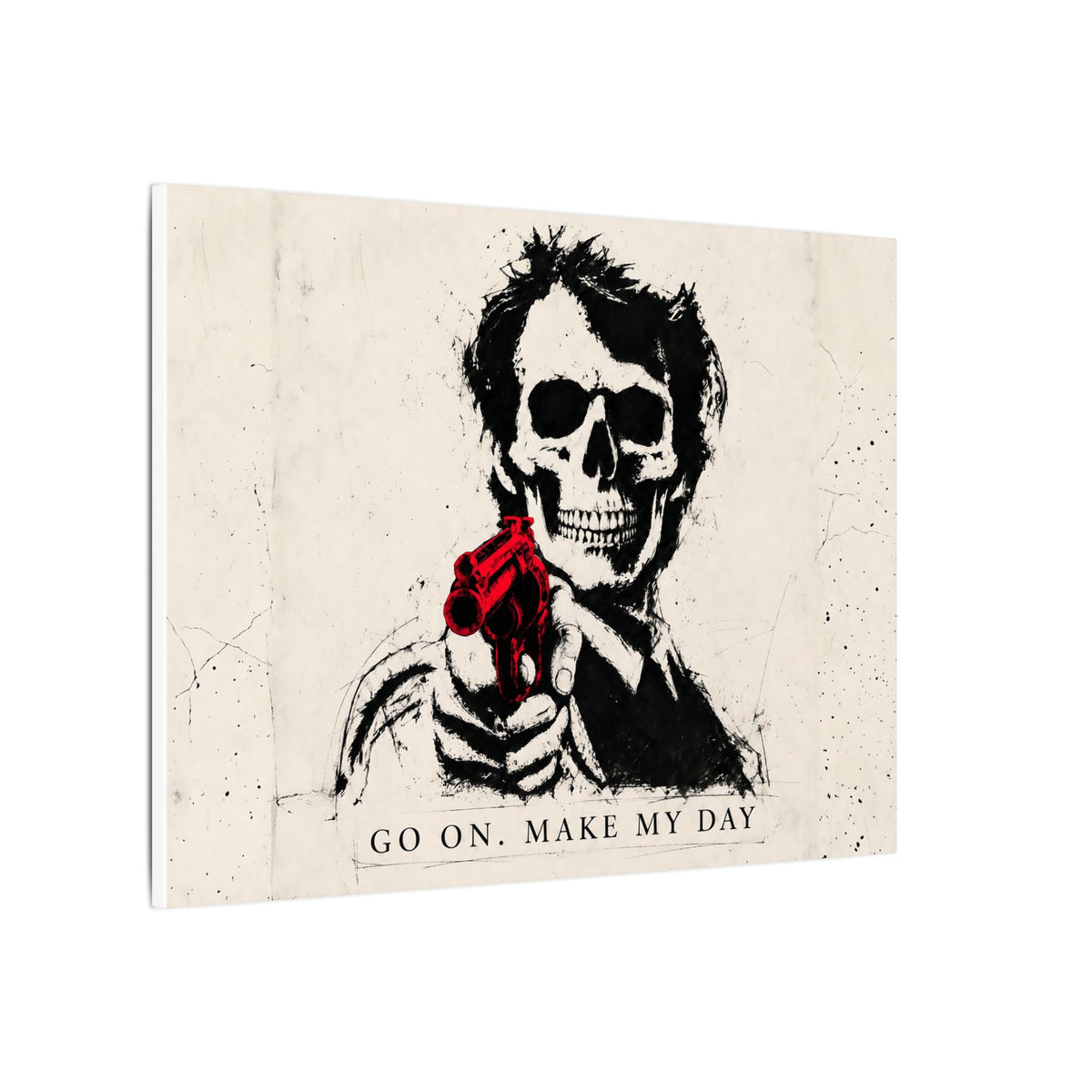 Make My Day - Dark Noir Sketch Art | Canvas (Landscape)