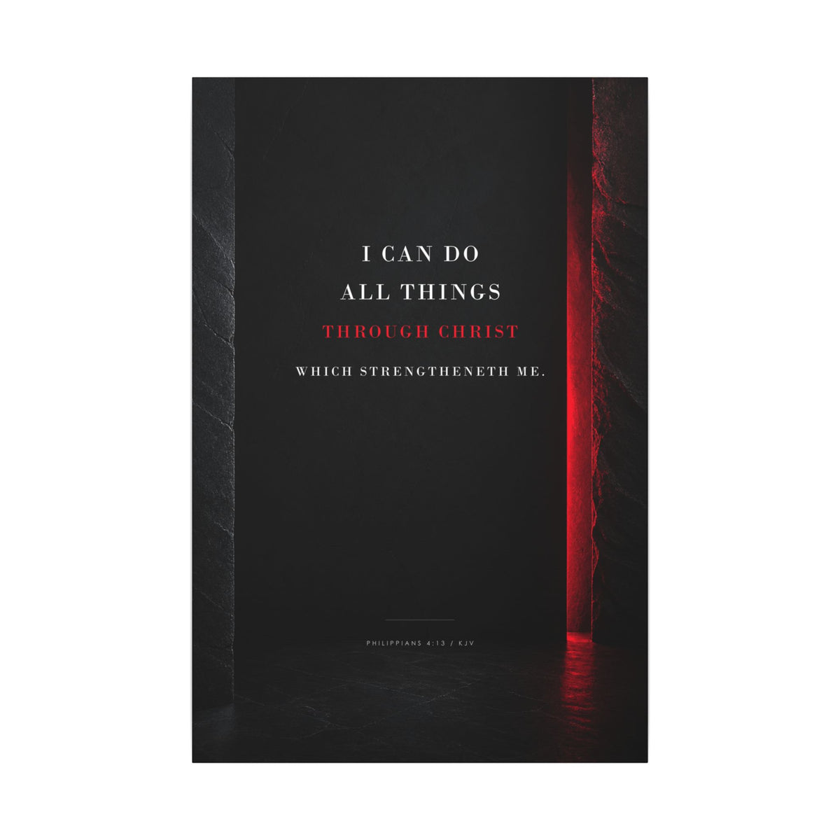 All Things Through Christ - Philippians 4:13 Scripture Wall Art | Canvas