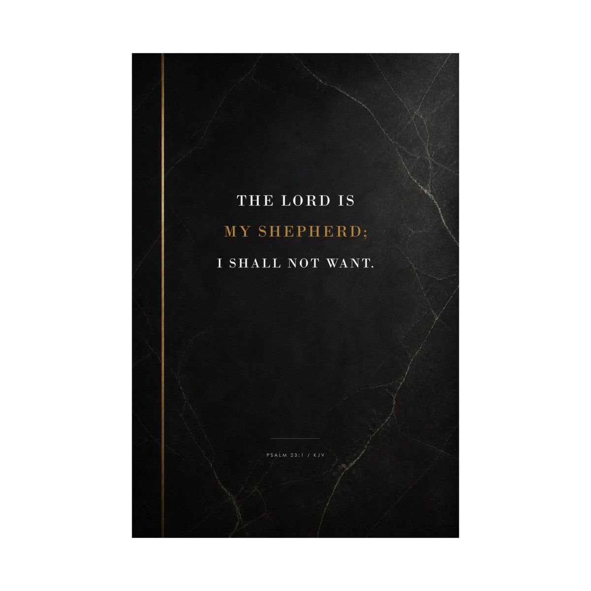 The Lord Is My Shepherd - Psalm 23 Scripture Wall Art | Matte Poster