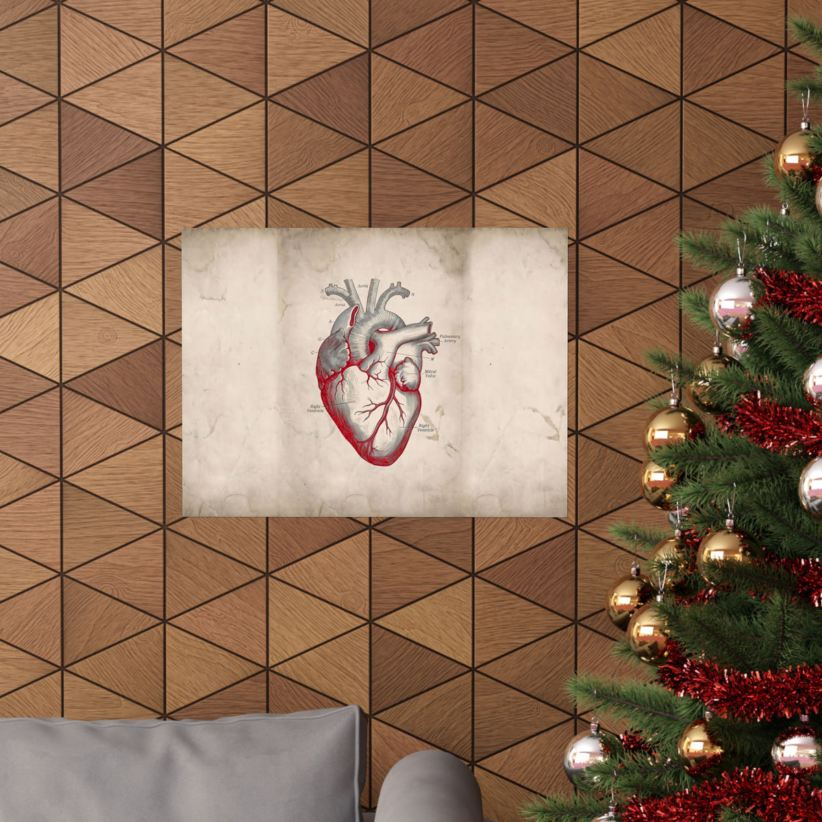 The Anatomical Heart - Wall Art For Doctor Office | Matte Poster (Landscape)