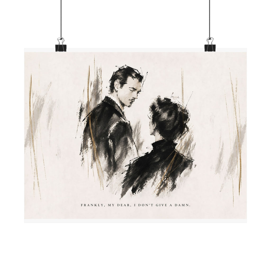 Frankly My Dear - Romantic Noir Wall Art | Matte Poster (Landscape)