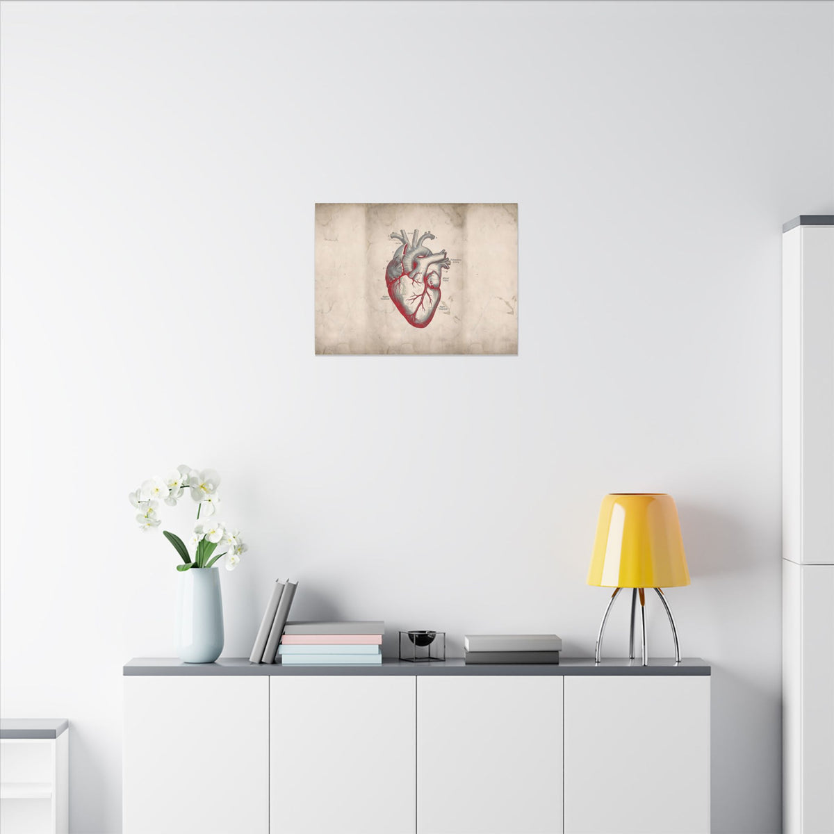 The Anatomical Heart - Wall Art For Doctor Office | Canvas (Landscape)