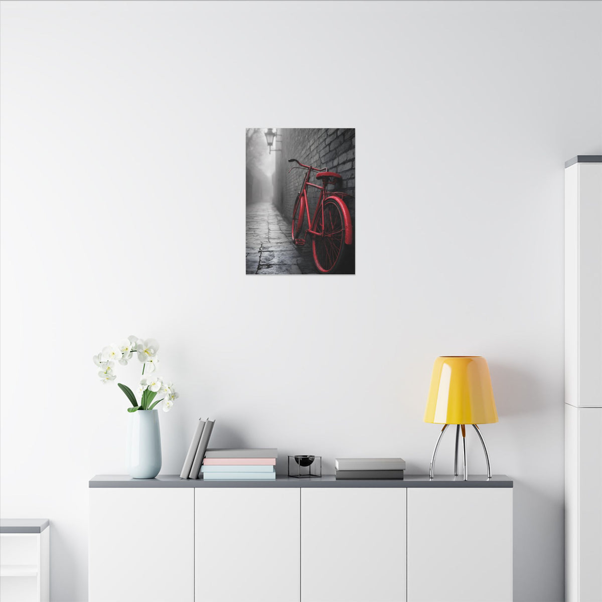 The Red Bicycle - Unique Office Wall Decor | Canvas