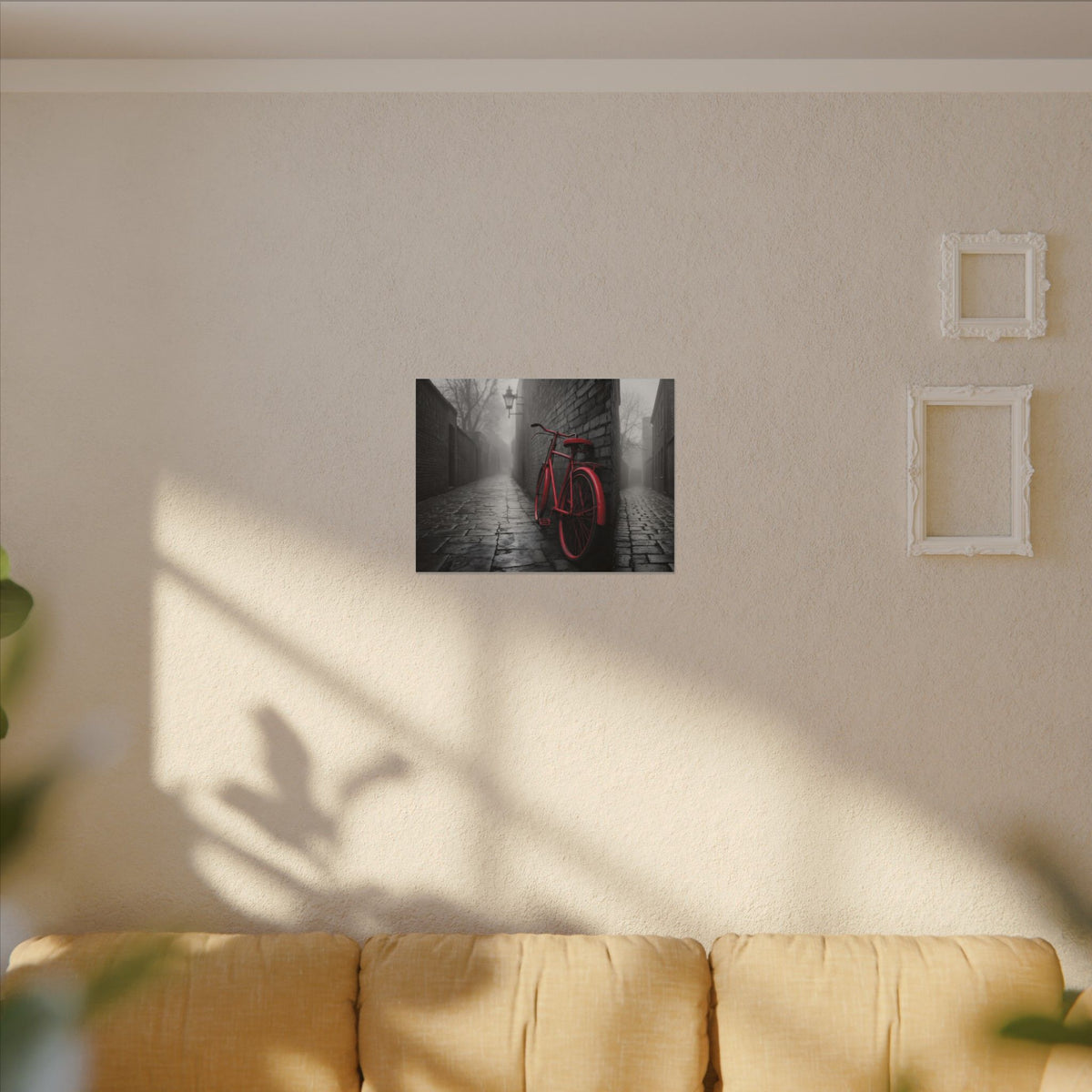 The Red Bicycle - Unique Office Wall Decor | Canvas (Landscape)
