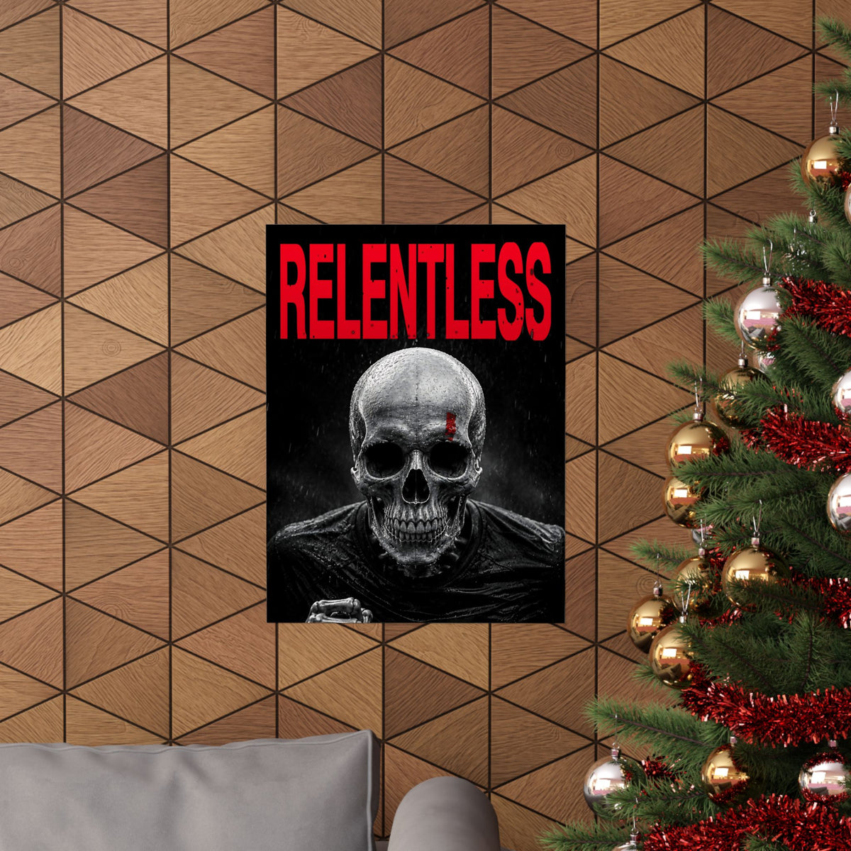 Relentless - Skull Wall Art | Matte Poster